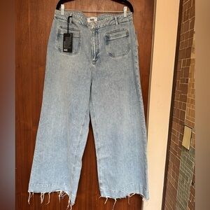 PAIGE Harper Ankle, Set Patch Pockets, Zayden Distressed Jeans (NWT)